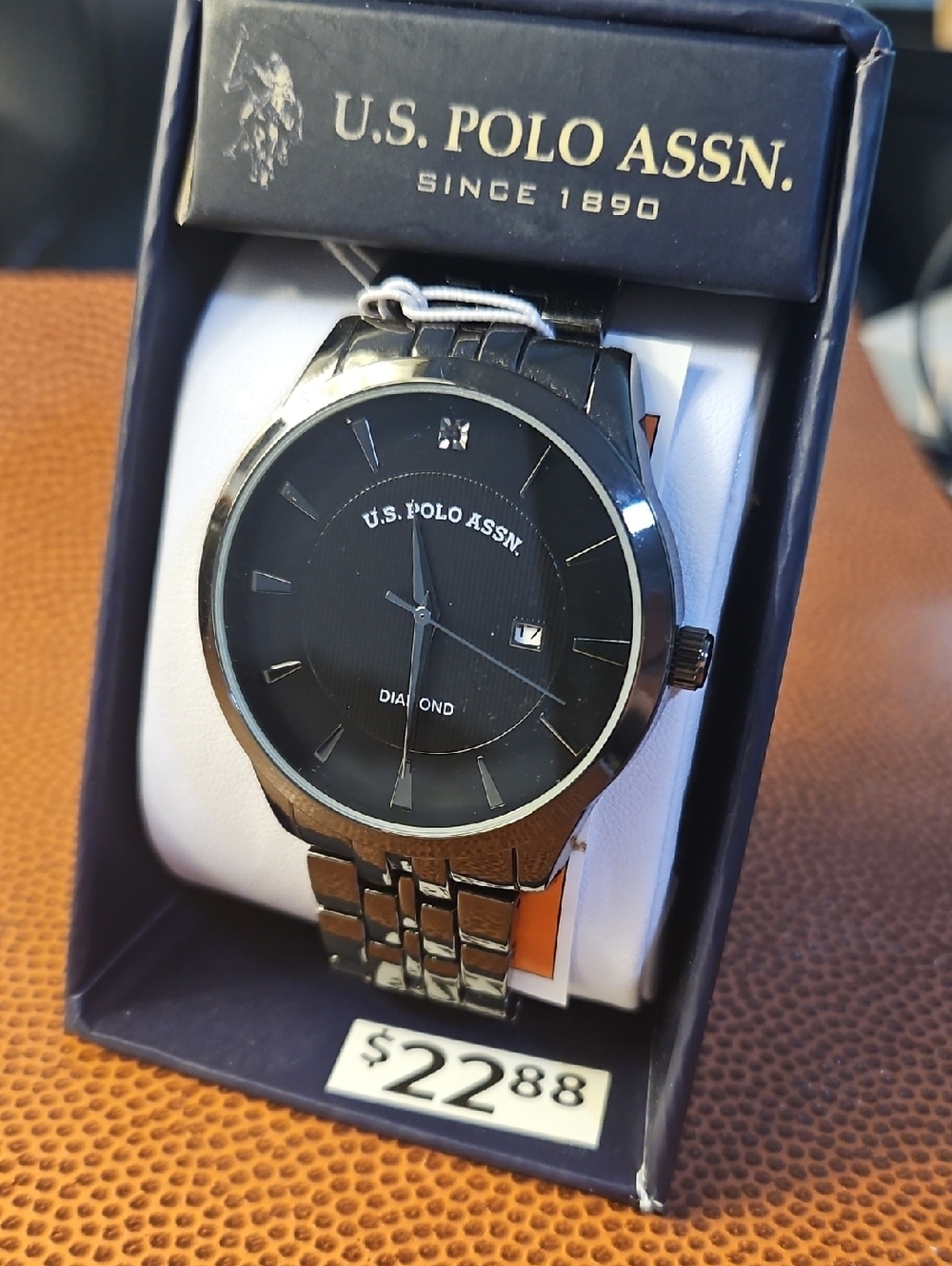U.S. Polo Assn. Black and Silver Men's Bracelet Watch